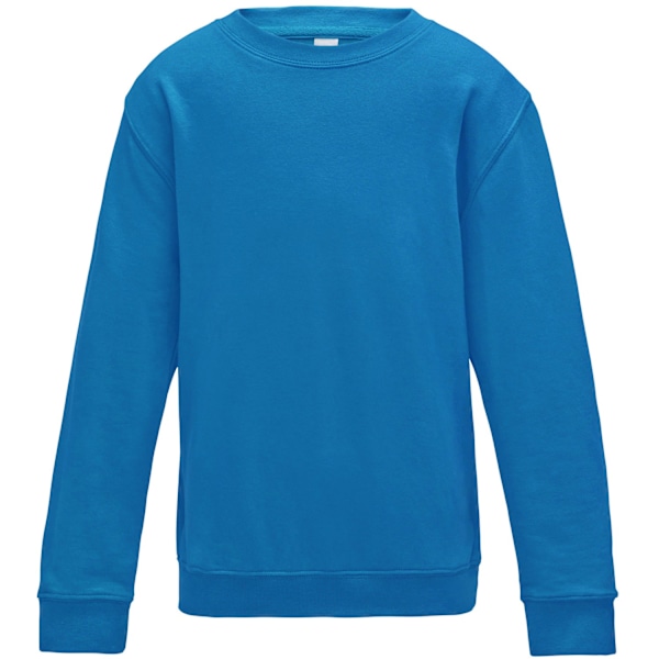 AWDis Just Hoods Barn/Barn Plain Crew Neck Sweatshirt 5-6 Sapphire Blue 5-6 Years