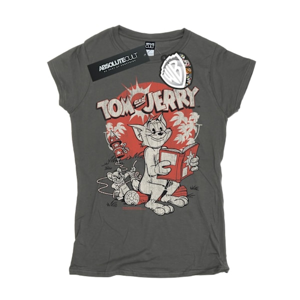 Tom And Jerry Dam/Kvinnor Raket Prank Bomull T-Shirt S Charc Charcoal S