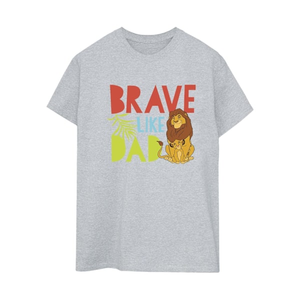 Disney Dam/Damer The Lion King Modig Som Pappa Bomull Boyfriend T-Shirt L Sports Grey Sports Grey L