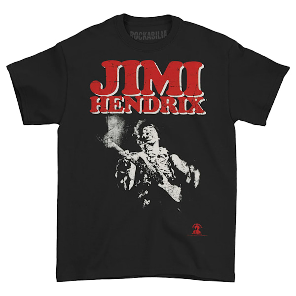 Jimi Hendrix Unisex Vuxen Block Logo Bomull T-shirt M Svart Black M