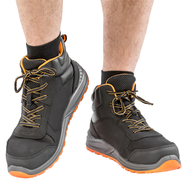 WORK-GUARD by Result Unisex Adult Stirling Nubuck Säkerhetsstövlar Black/Grey/Orange 6.5 UK