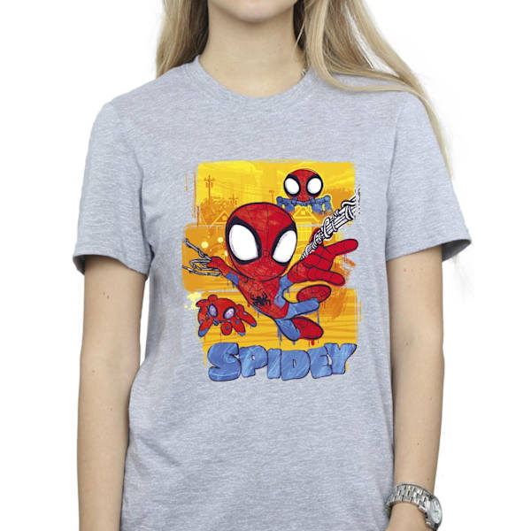 Marvel Dam/Kvinnor Spidey Och Hans Fantastiska Vänner Flygande Bomull Sports Grey XL