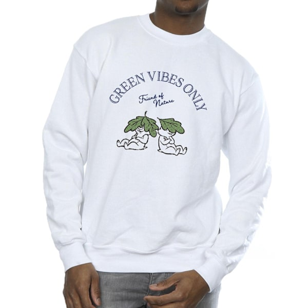 Disney Herr Chip ´n Dale Green Vibes Only Sweatshirt M Vit White M