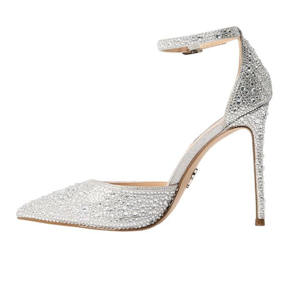 Steve Madden Dam Ravaged Stilettklack Pumps 9 Silver 9 UK