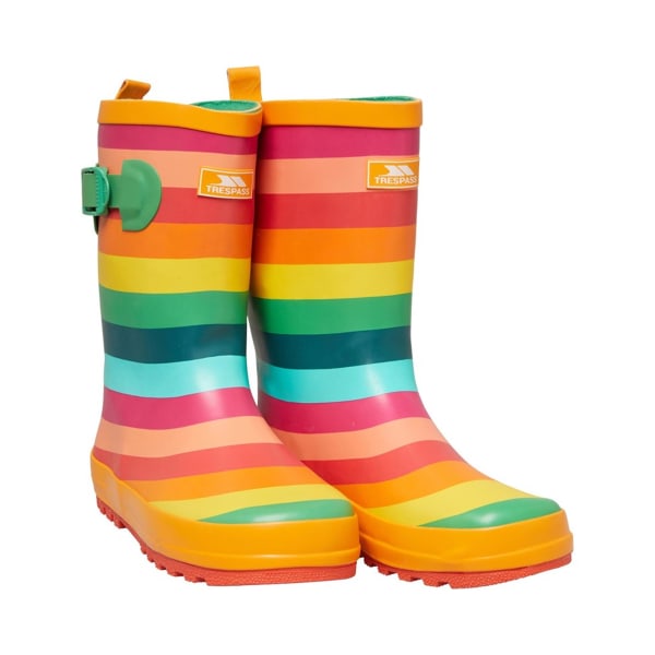 Trespass Childrens/Kids Puddle Wellington Boots 1 UK Multicolou Multicoloured Stripe 1 UK