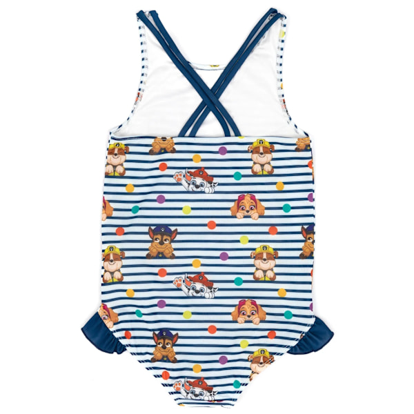 Paw Patrol Girls Randig One Piece Baddräkt 5-6 år Navy/White Navy/White 5-6 Years