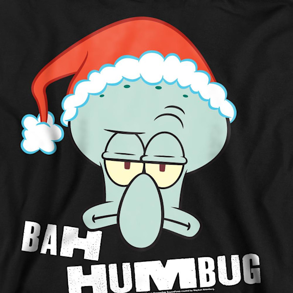 SvampBob Fyrkant Unisex Vuxen Bah Humbug Bläckvard Jul Black M