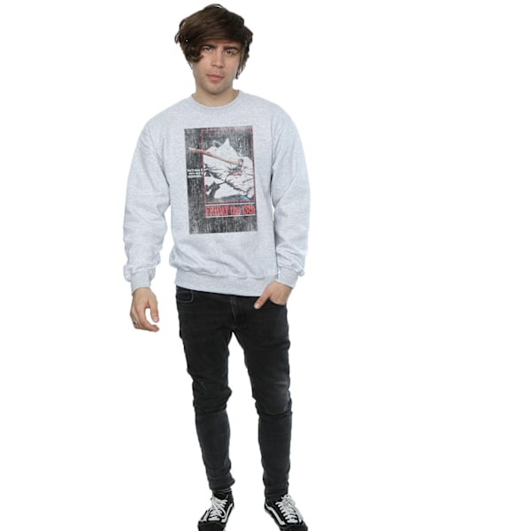 Fredag den 13:e Herr Distressed Axe Poster Sweatshirt XXL Sports Grå Sports Grey XXL