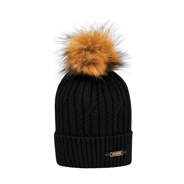 Coldstream Unisex Lamberton Bobble Beanie One Size Svart Black One Size