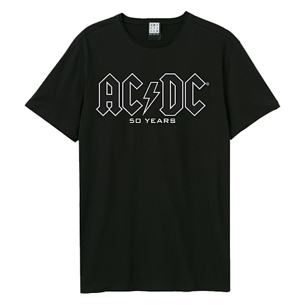 Amplified Unisex Adult History AC/DC 50th Anniversary T-Shirt X Black XS