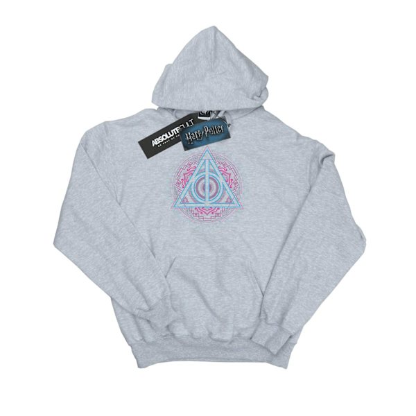 Harry Potter Neon Deathly Hallows Hoodie XL Sports Grey för män Sports Grey XL