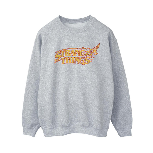 Netflix Dam/Kvinnor Stranger Things Logo Breaking Sweatshirt Sports Grey M