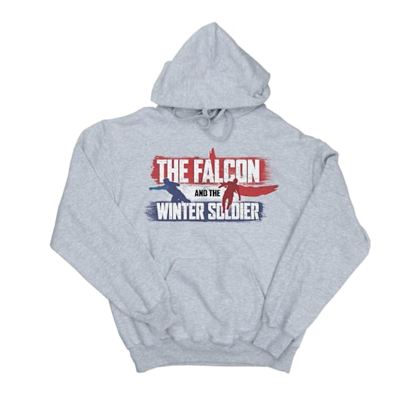 Marvel Girls The Falcon And The Winter Soldier Action Logo Hood Sports Grey 12-13 Years