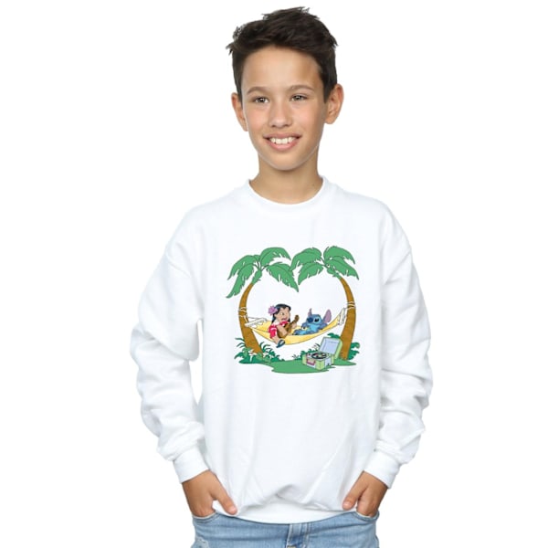 Disney Boys Lilo And Stitch Play Some Music Sweatshirt 9-11 Yea White 9-11 Years