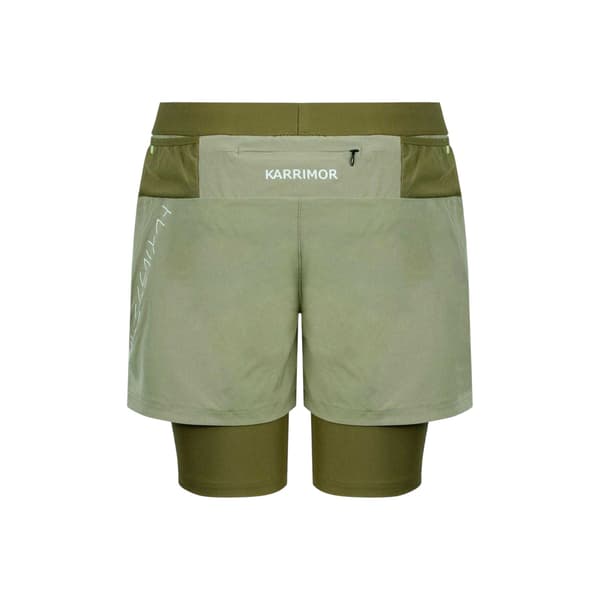 Karrimor Herr Performance 2 i 1 Löparshorts XL Oliv Olive XL