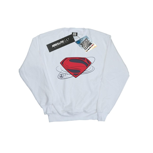 DC Comics Girls Justice League Movie Superman Logo Sweatshirt 9 White 9-11 Years