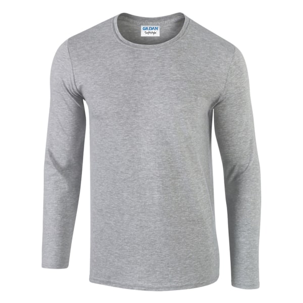 Gildan Soft Style Långärmad T-shirt L Sport Grey (RS) för män Sport Grey (RS) L