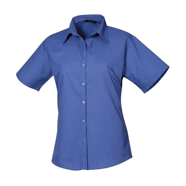 Premier Dam/Dam Poplin Kortärmad Blus 18 UK Royal B Royal Blue 18 UK