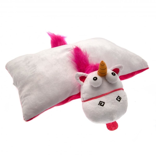 Despicable Me Official Fluffy Unicorn Folding Cushion One Size White/Pink One Size