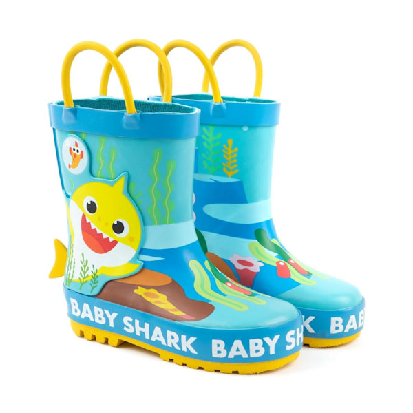 Baby Shark Barnwellies för barn/barn 4 UK Barn Blå/Gul Blue/Yellow 4 UK Child