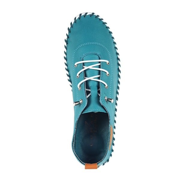 Lunar Dam/Dam St Ives Läder Plimsolls 6 UK Teal Teal 6 UK