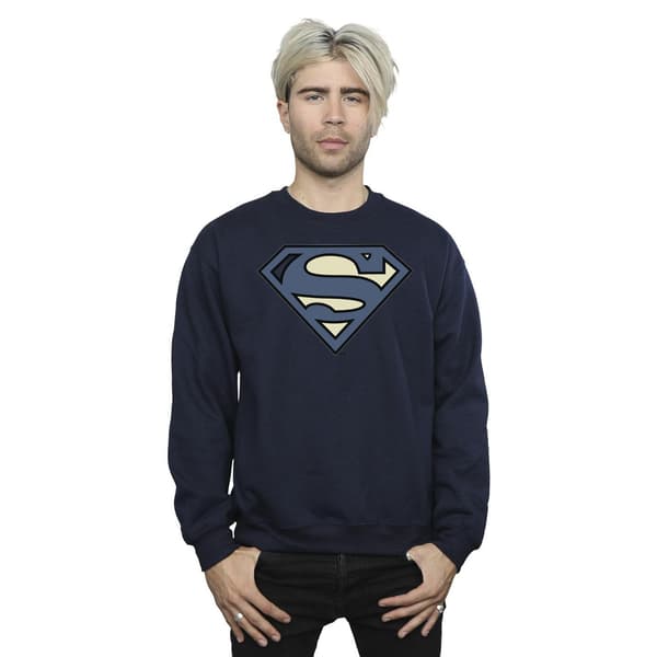 DC Comics Herr Superman Indigo Blå Logotyp Sweatshirt XL Marinblå Navy Blue XL