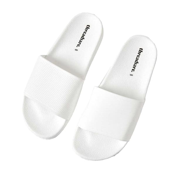 Threadbare Herr Arlo Tofflor 10 UK Vit White 10 UK