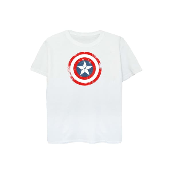 Marvel Dam/Dam Captain America Civil War Distressed Shield White L