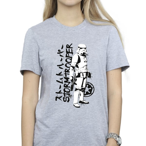 Star Wars Dam/Damer Japansk Stormtrooper Bomull Boyfriend Sports Grey XL