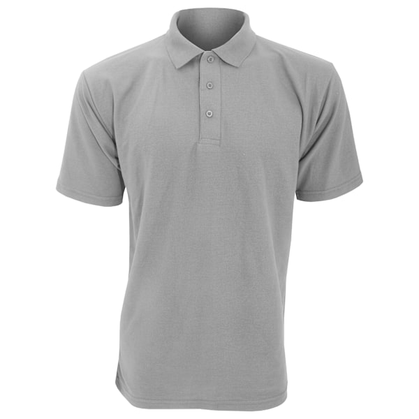 UCC 50/50 Herr Pique Kortärmad Polotröja XL Heather G Heather Grey XL