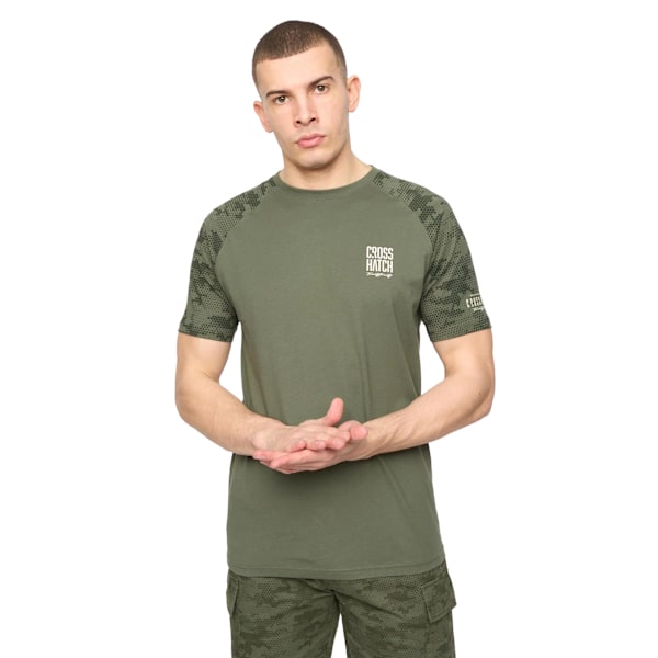 Crosshatch Janscore T-shirt för män XL Deep Olive Deep Olive XL