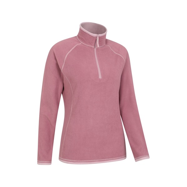 Mountain Warehouse Montana Halvzip Fleece Top 8 för damer Light Pink 8 UK