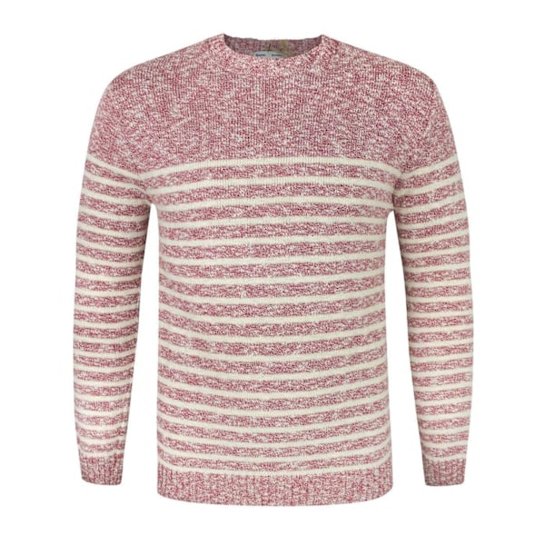 Common Sons Unisex Vuxen Randig Stickad Tröja XL Röd Red XL