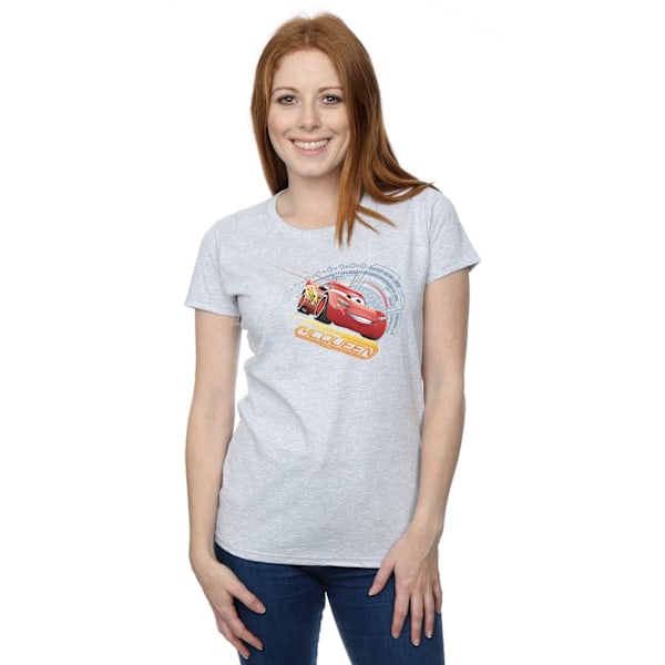 Cars Dam/Damer Blixten McQueen Bomull T-shirt S Sports Grå Sports Grey S