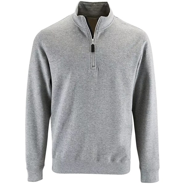SOLS Stan Contrast Sweatshirt med dragkedja L Grå Marl Grey Marl L