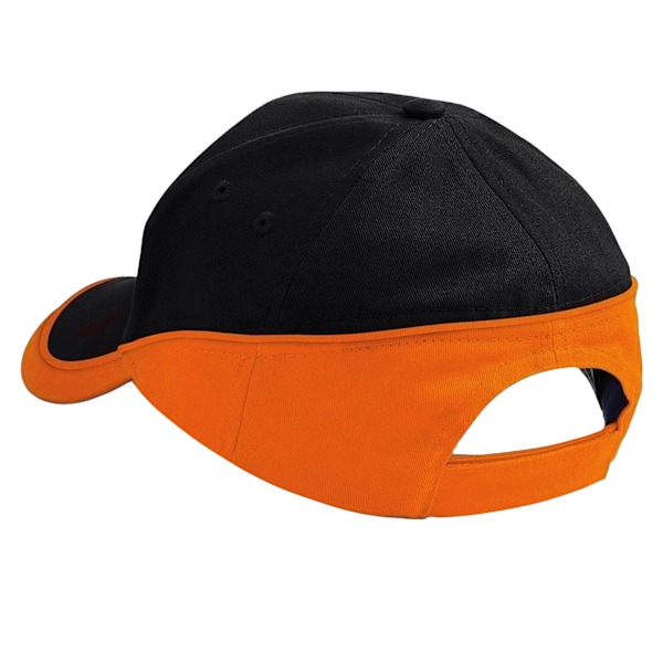 Beechfield Unisex Teamwear Competition Cap Baseball / Headwear Black/Orange One Size