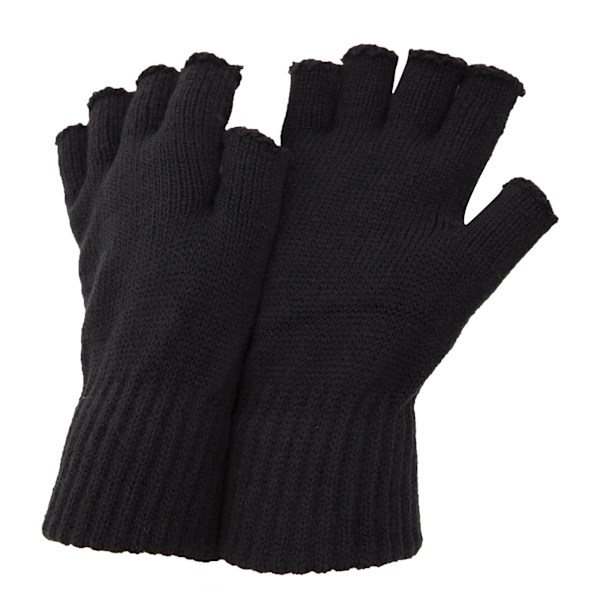 FLOSO Fingerlösa Vinterhandskar för Herrar En Storlek Mörkgrå Dark Grey One Size