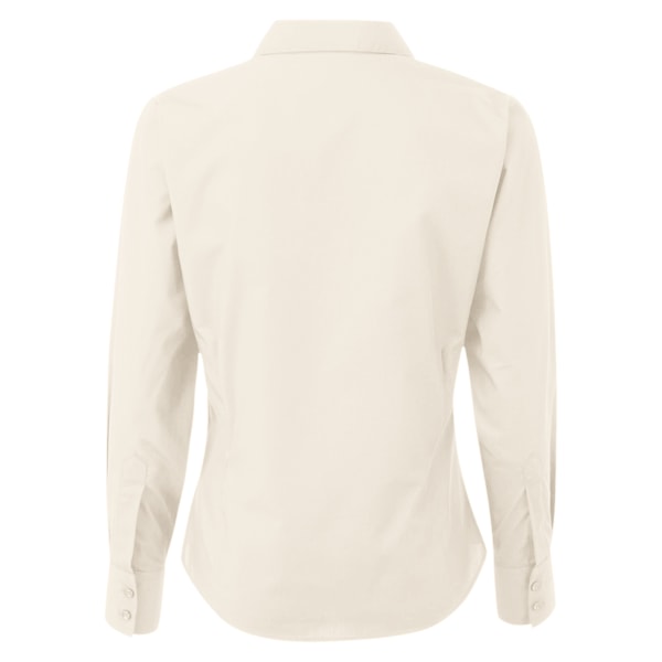 Premier Dam/Kvinnor Poplin Långärmad Blus 16 Naturlig Natural 16