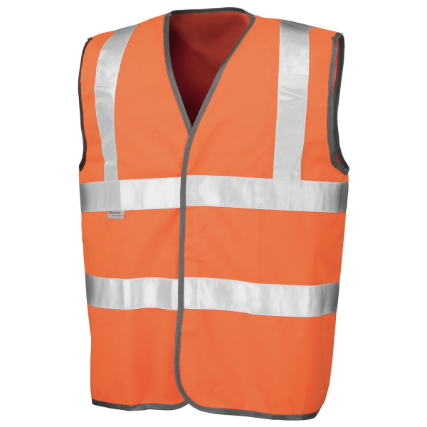 SAFE-GUARD från Result Mens Safety Hi-Vis-väst L-XL Fluorescent O Fluorescent Orange L-XL