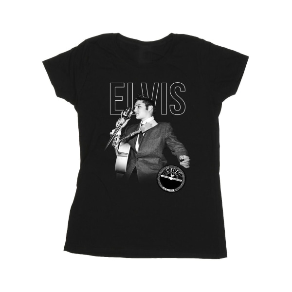 Elvis Dam/Dam Logotyp Porträtt T-shirt bomull L Svart Black L