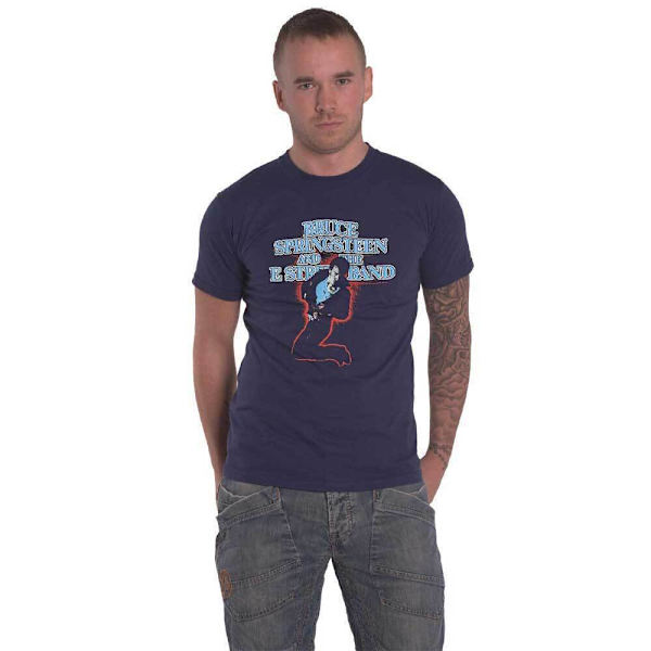 Bruce Springsteen Unisex Adult The E-Street Band T-Shirt L Marinblå Navy Blue L
