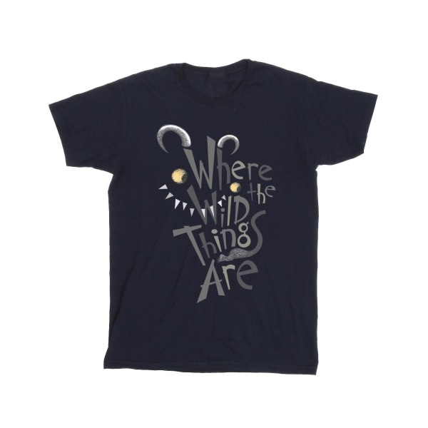 Where The Wild Things Are Girls Cotton T-Shirt 12-13 Years Navy Navy Blue 12-13 Years
