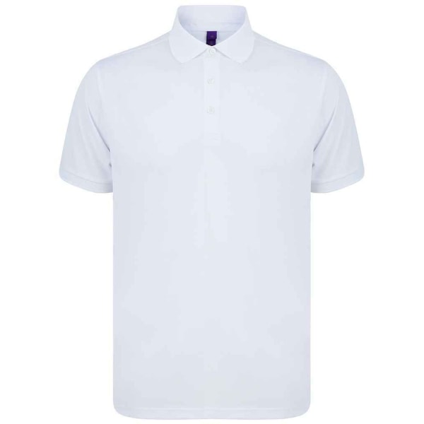 Henbury Herr Piqu Polo Shirt 3XL Vit White 3XL