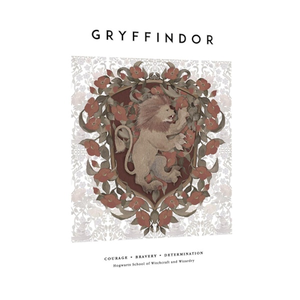 Harry Potter Gryffindor Tryck 80cm x 60cm Brun/Grå Brown/Grey 80cm x 60cm