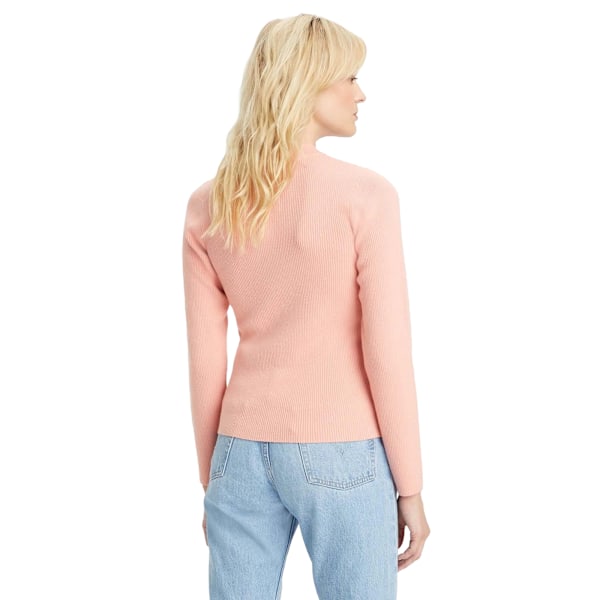 Levis Dam Ribbad Tröja med Rund Hals 10 UK Rosa Pink 10 UK