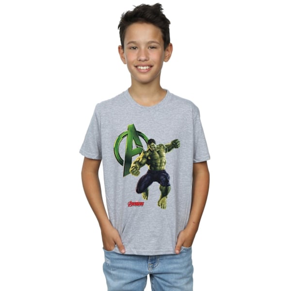 Hulk Boys Pose T-Shirt 7-8 år Sports Grey Sports Grey 7-8 Years