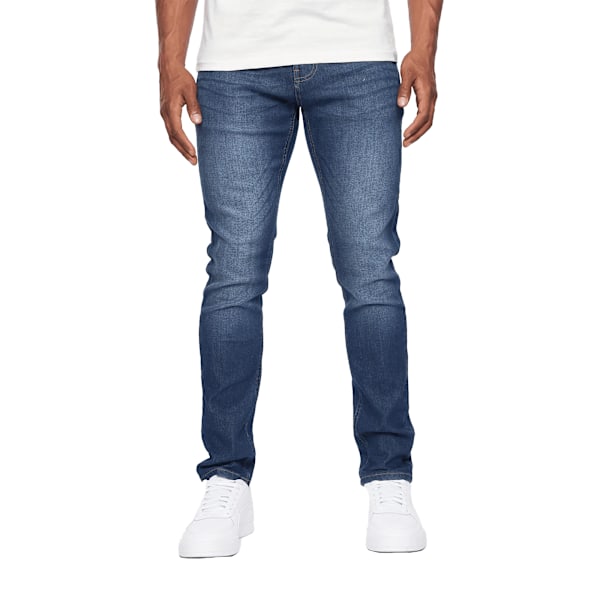 Duck And Cover Overburg Tapered Jeans för män 32R Mörk Tvätt Dark Wash 32R
