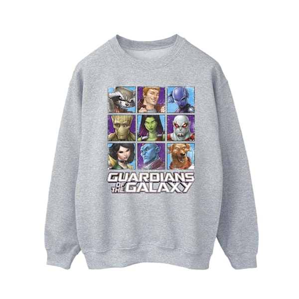 Guardians Of The Galaxy Herr Karaktär Squares Sweatshirt S Spo Sports Grey S