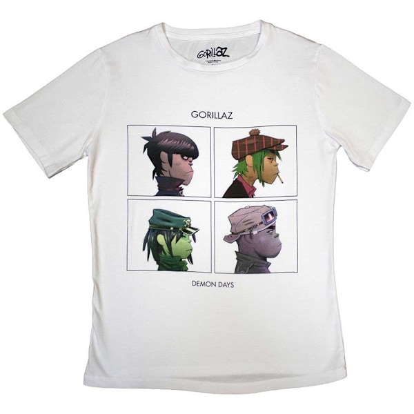 Gorillaz Womens/Ladies Demon Days T-Shirt XL Vit White XL