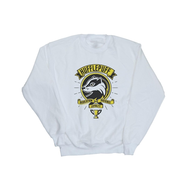 Harry Potter Pojkar Hufflepuff Toon Crest Sweatshirt 3-4 År Vit White 3-4 Years